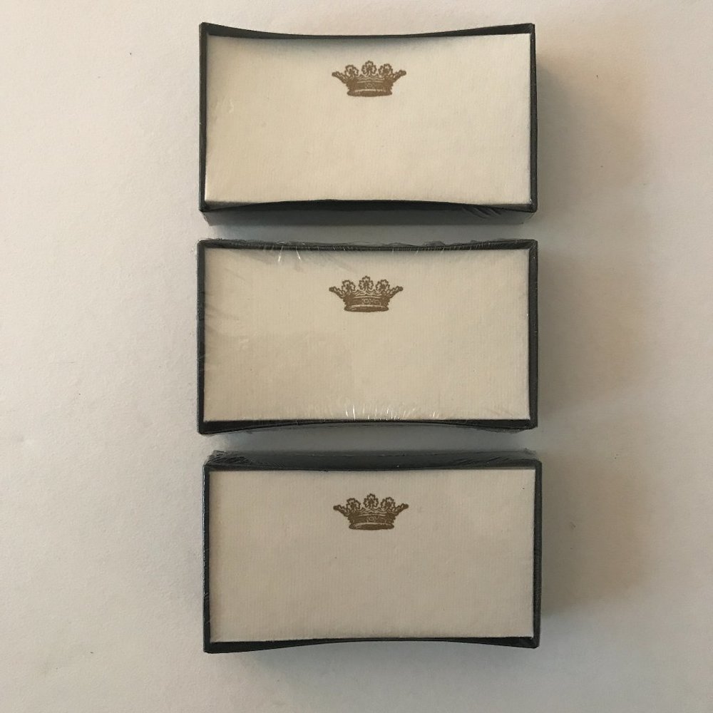 Set of 3 Crown Place Cards, Gift Cards, Enclosure Cards 32 per Box NWOT
